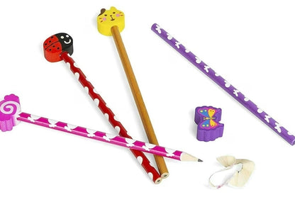 Grafix 24 Funky Pencils & Eraser Toppers