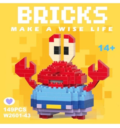 Mini Character Brick Building Set | 200+ Pieces