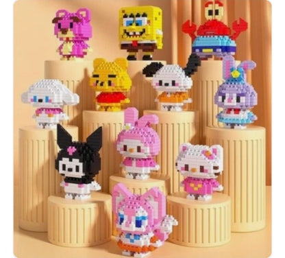 Mini Character Brick Building Set | 200+ Pieces
