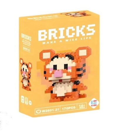 Mini Character Brick Building Set | 200+ Pieces