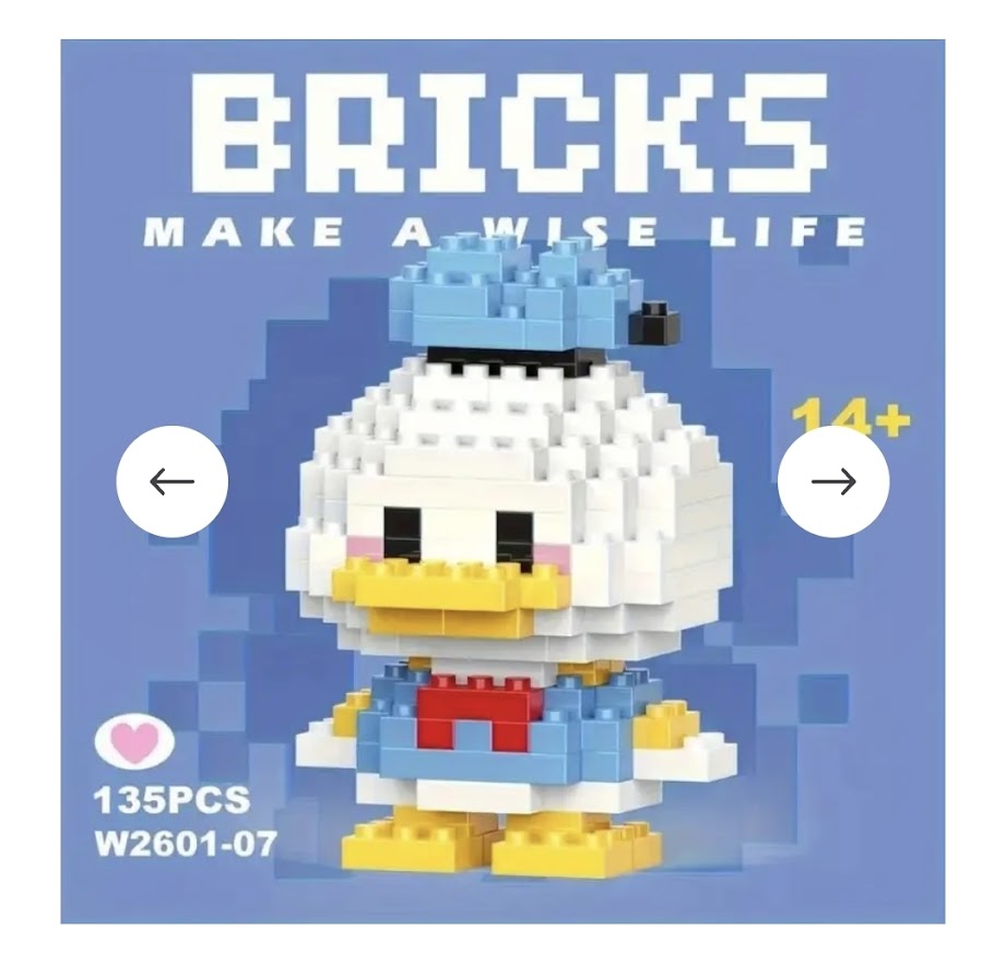 Mini Character Brick Building Set | 200+ Pieces