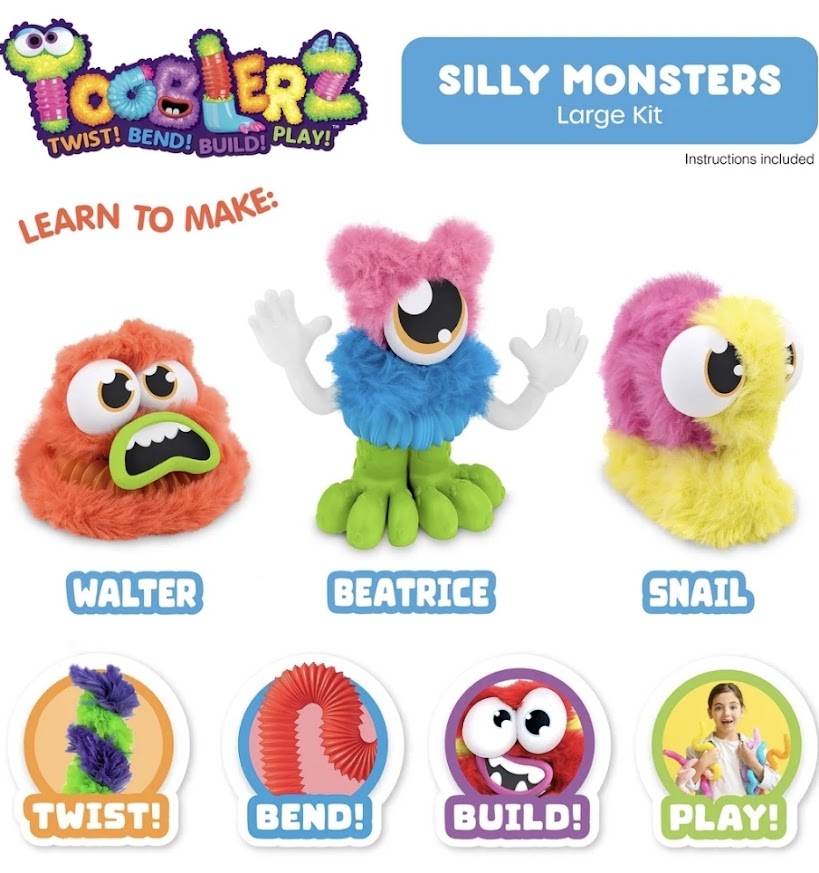 Tooblerz Silly Monsters Build & Play Kit | 26 Pieces
