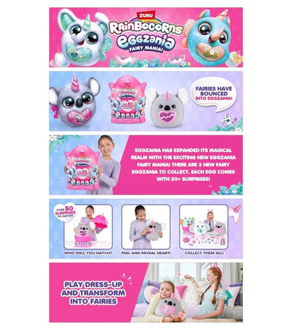 Zuru RainBoCorns Eggzania Fairy Mania | 50+ Surprises to Hatch