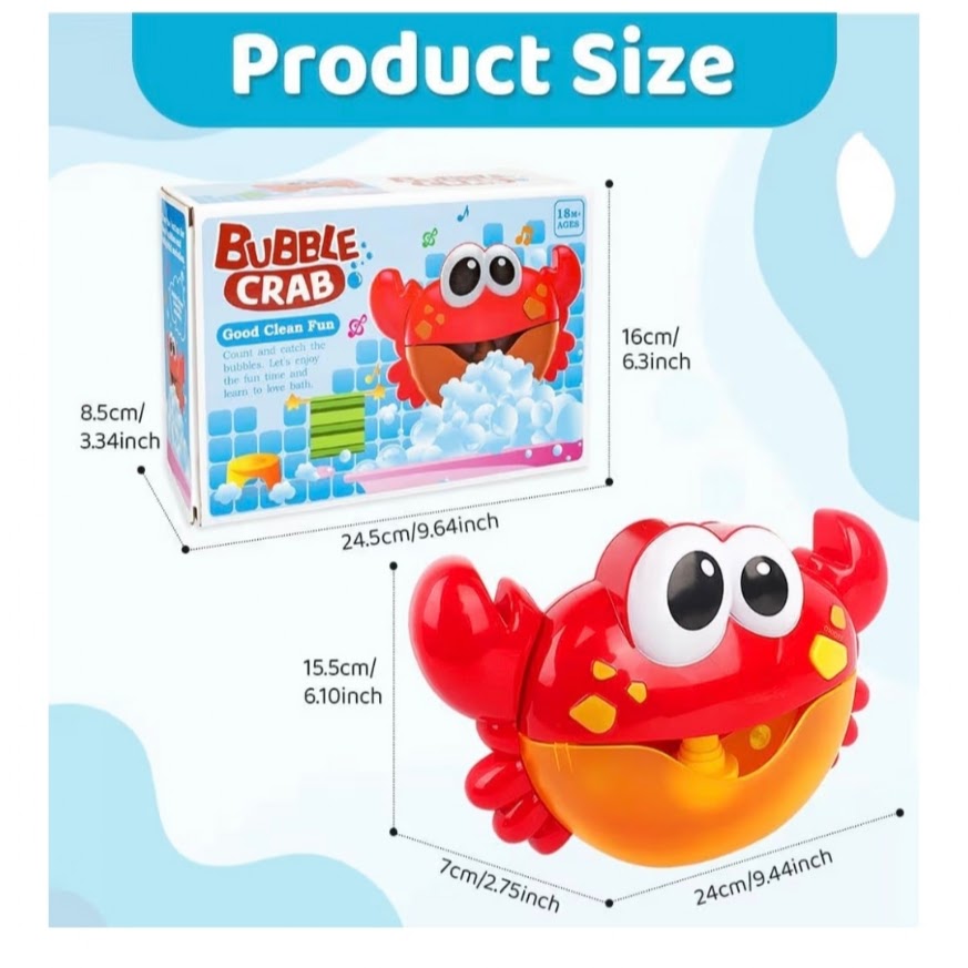 Bubble Crab Bath Toy | Bubble Blowing Bath Time Fun