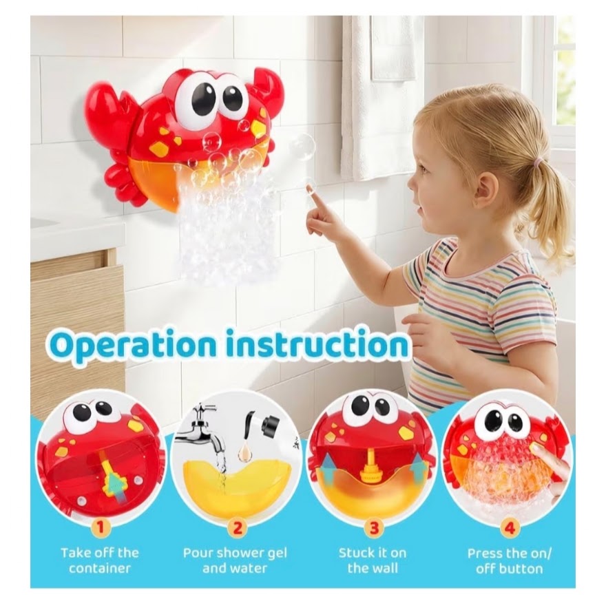 Bubble Crab Bath Toy | Bubble Blowing Bath Time Fun