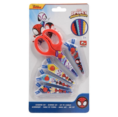 Marvel Spidey & His Amazing Friends Scissors Set | 5 Decorative Blades