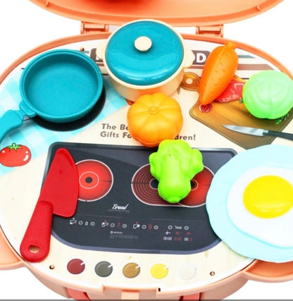 Dog Kitchen Carry Case Playset – 21 Piece Kids Toy