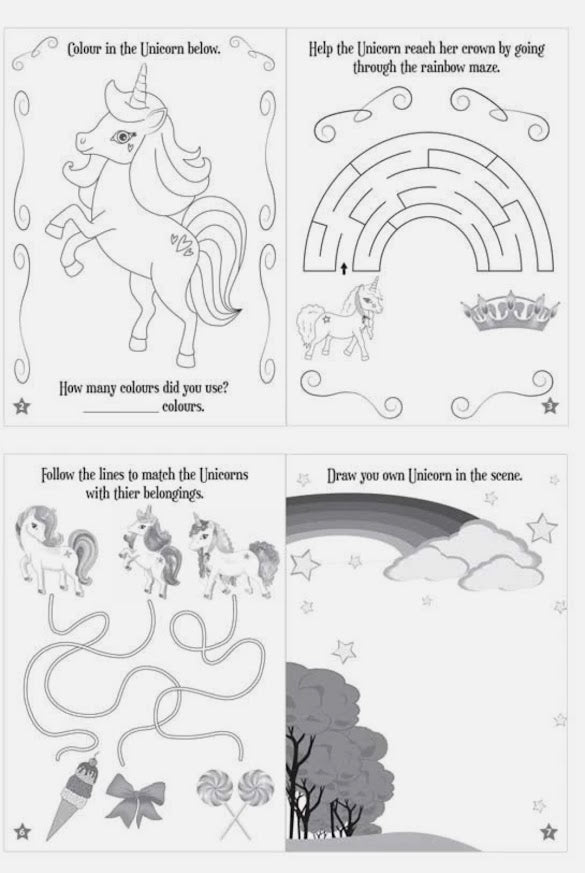 Unicorn Puzzle Book