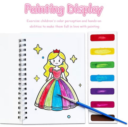 Mini Paint Book Including Paint Brush
