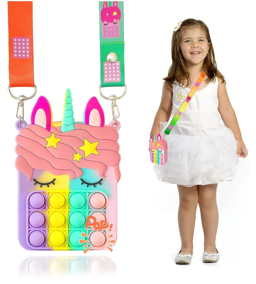 Unicorn Fidget Messenger Bag