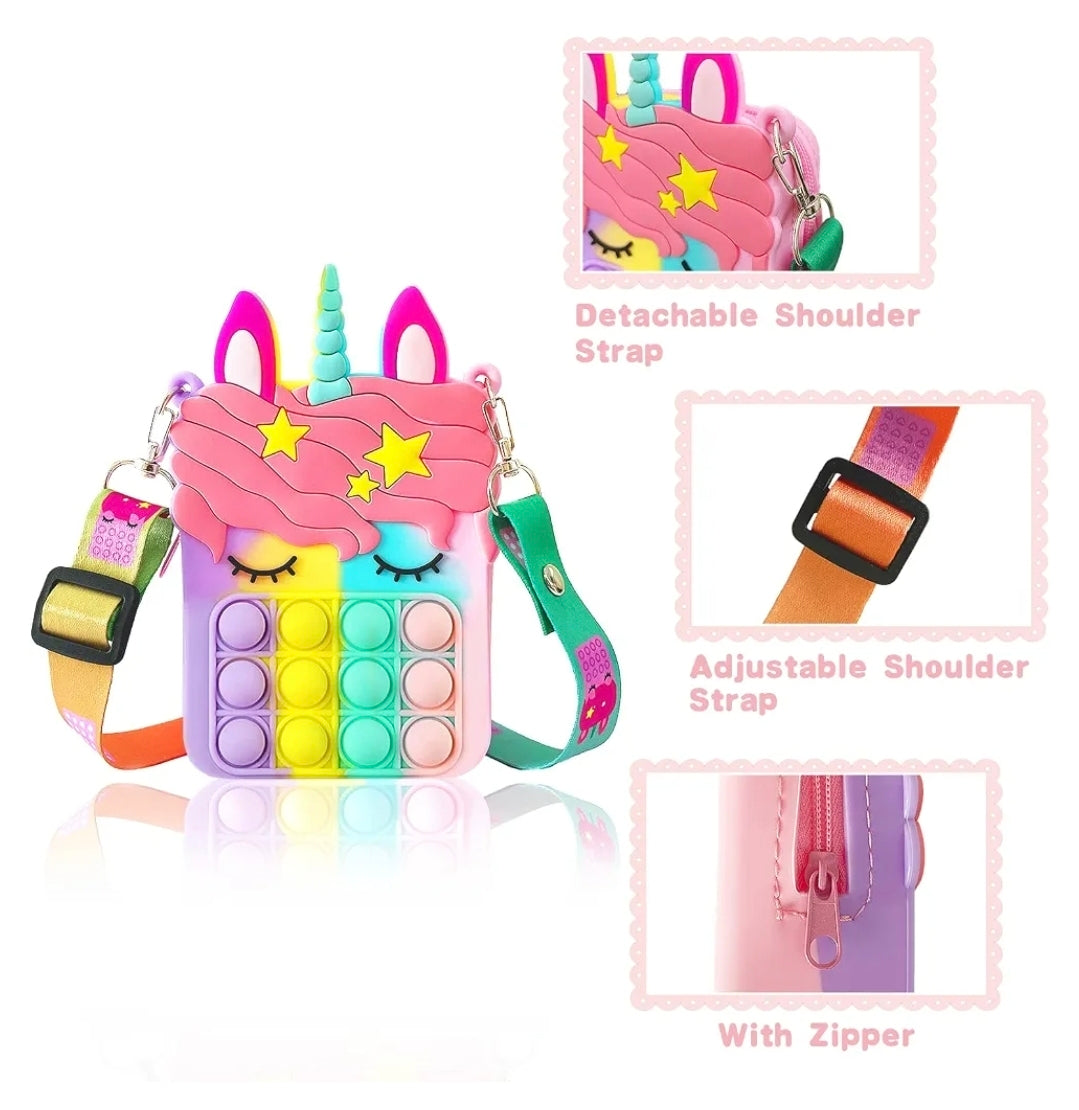 Unicorn Fidget Messenger Bag