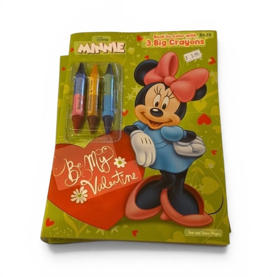 Minnie Mouse Colouring Book & 3 Chunky Crayons
