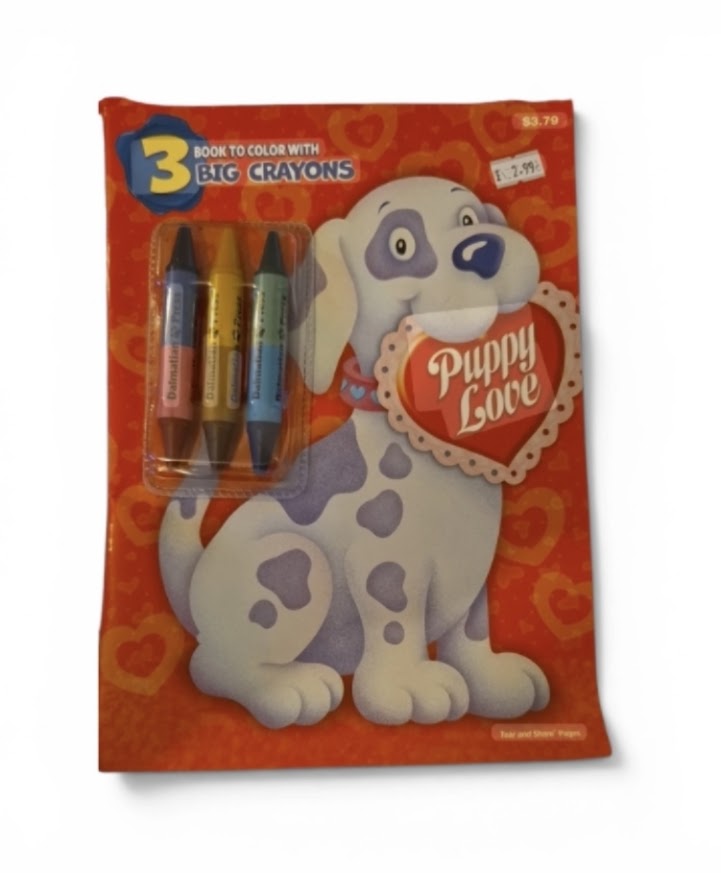 Puppy Colouring Book & 3 Chunky Crayons