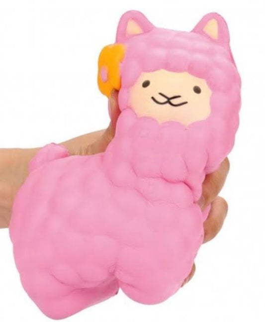 Squeez-Em's Pink Llama Squishy Key Chain