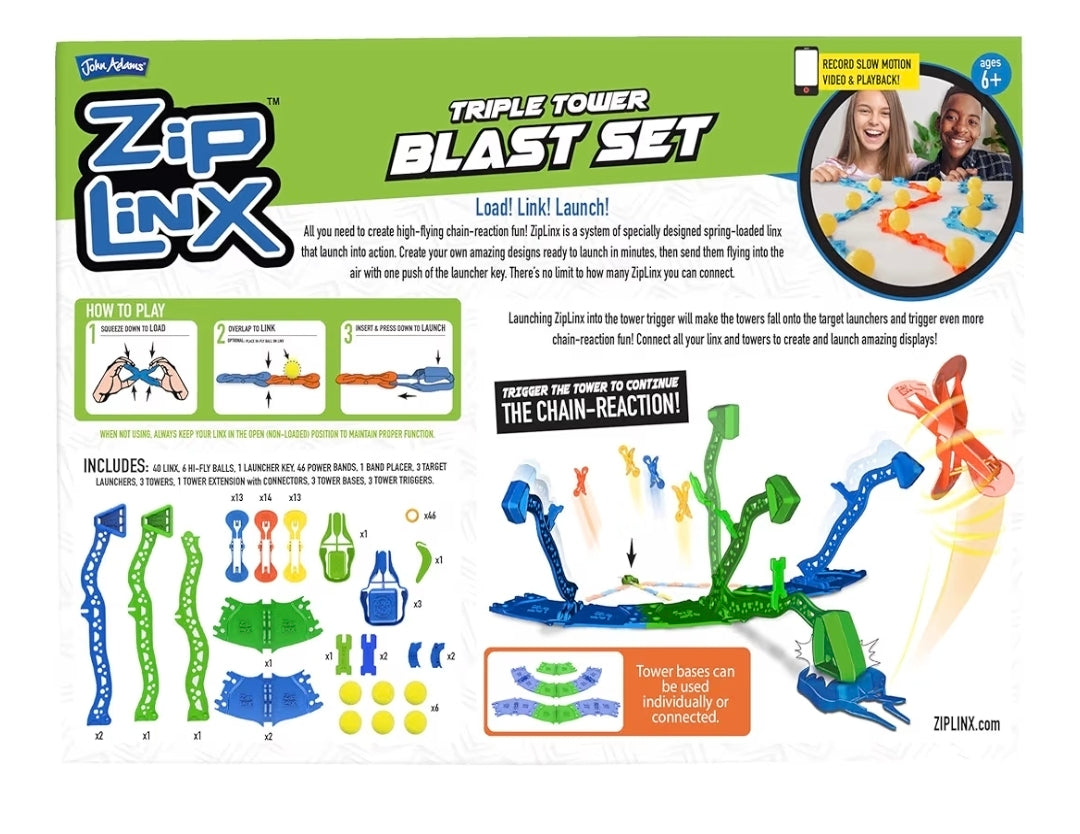 Zip Linx | Triple Tower Blast Set
