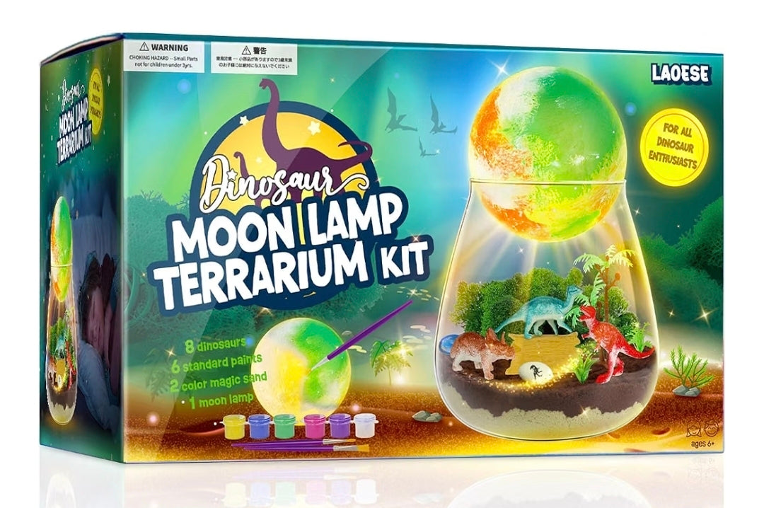 Dinosaur Terrarium Craft Kit With DIY Moon Lamp