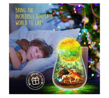 Dinosaur Terrarium Craft Kit With DIY Moon Lamp