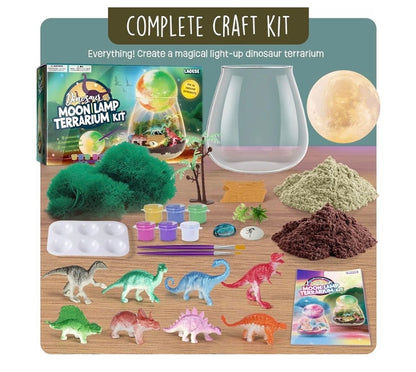 Dinosaur Terrarium Craft Kit With DIY Moon Lamp