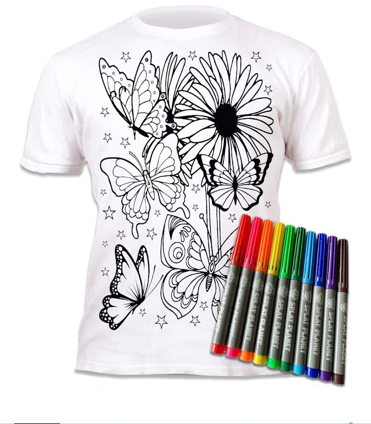 Butterfly Dreams Colour Your Own T-Shirt Kit – Age 7-8 Years
