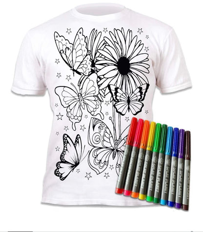 Butterfly Dreams Colour Your Own T-Shirt Kit – Age 7-8 Years