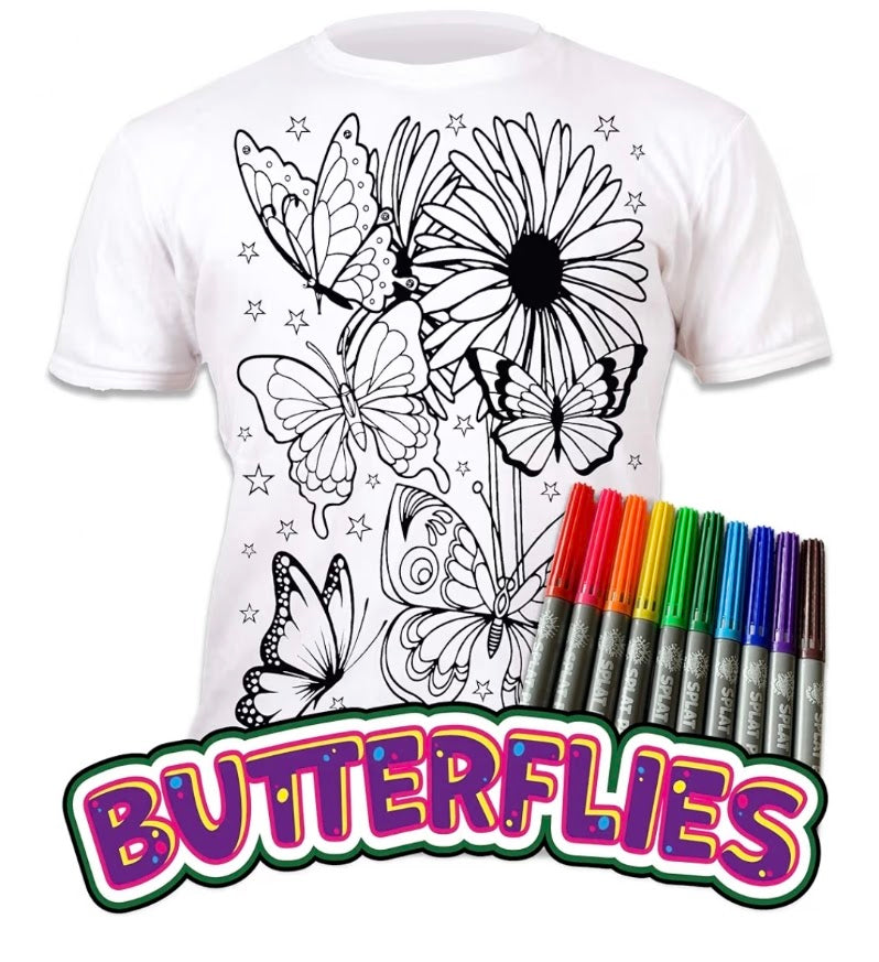 Butterfly Dreams Colour Your Own T-Shirt Kit – Age 7-8 Years