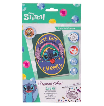 Disney | Stitch Crystal Art Card Kit | Cute But Cheeky