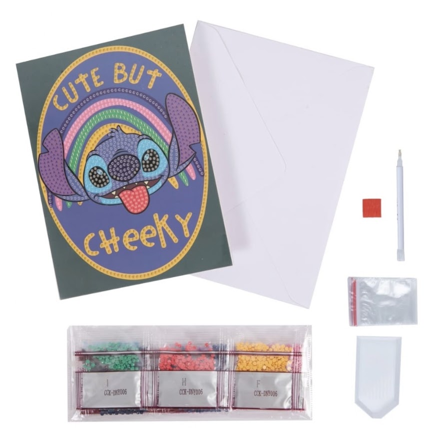 Disney | Stitch Crystal Art Card Kit | Cute But Cheeky