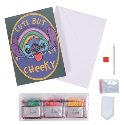 Disney | Stitch Crystal Art Card Kit | Cute But Cheeky