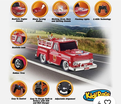 Kidi Race | Rechargeable Remote Control Fire Engine