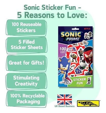 Sonic Prime | 100 Reusable Stickers