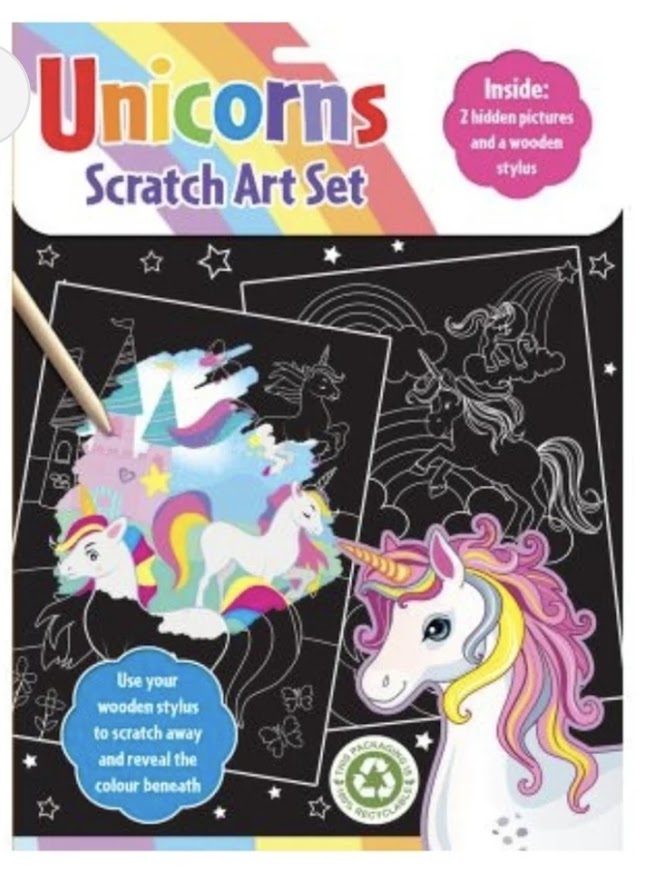 Unicorns Scratch Art Set