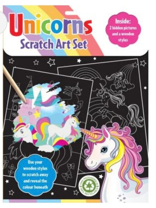 Unicorns Scratch Art Set