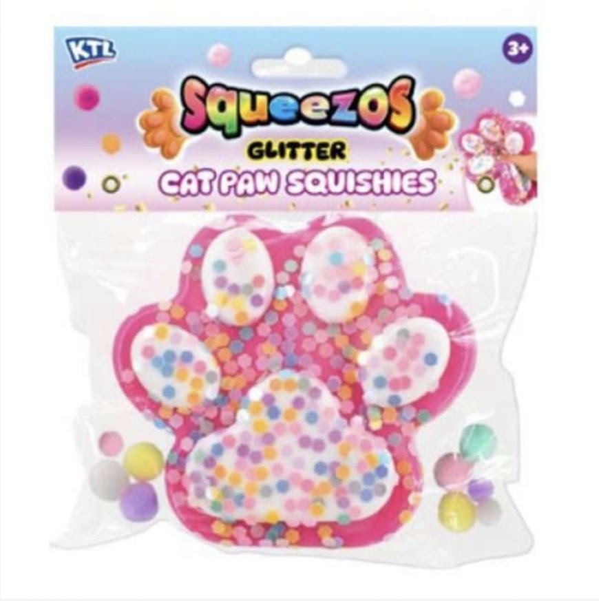 Squeezos | Large Glitter Taba Cat Paw Squishies