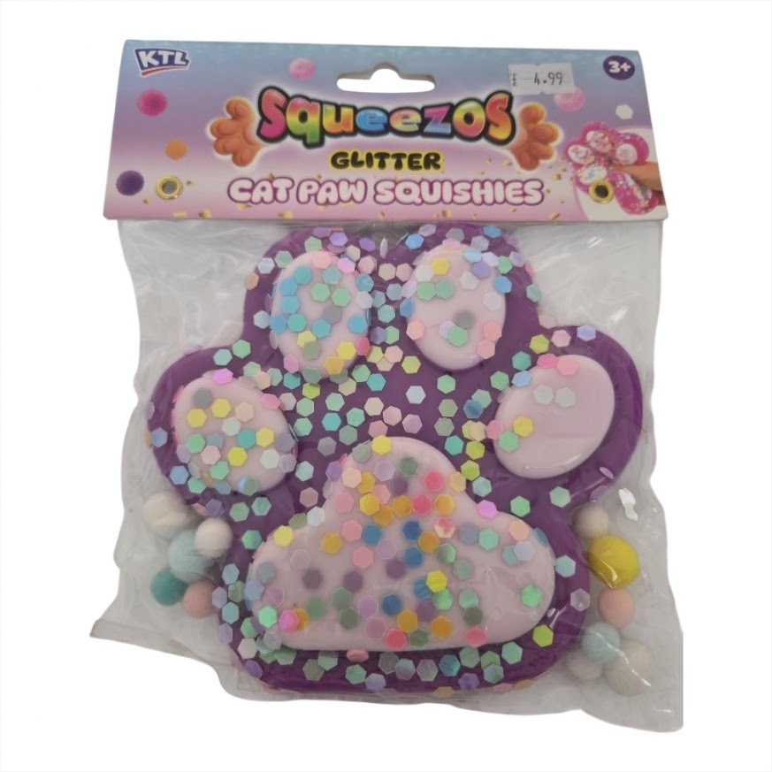Squeezos | Large Glitter Taba Cat Paw Squishies