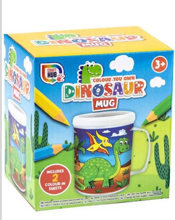 Project Craft | Colour Your Own Dinosaur Mug