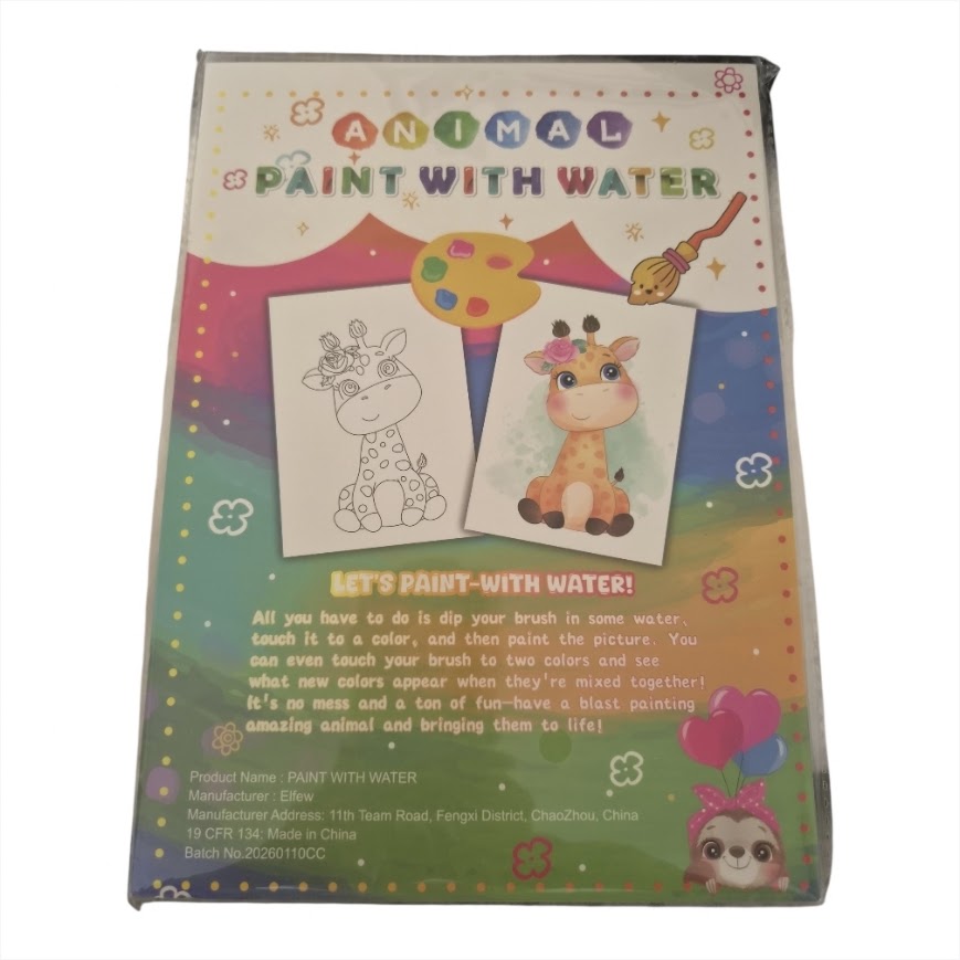 Animal Paint With Water Activity Pack