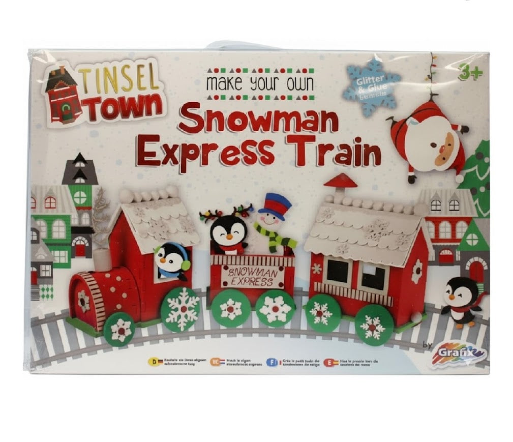 Make Your Own Snowman Express Train | Christmas Craft Kit | Tinsel Town