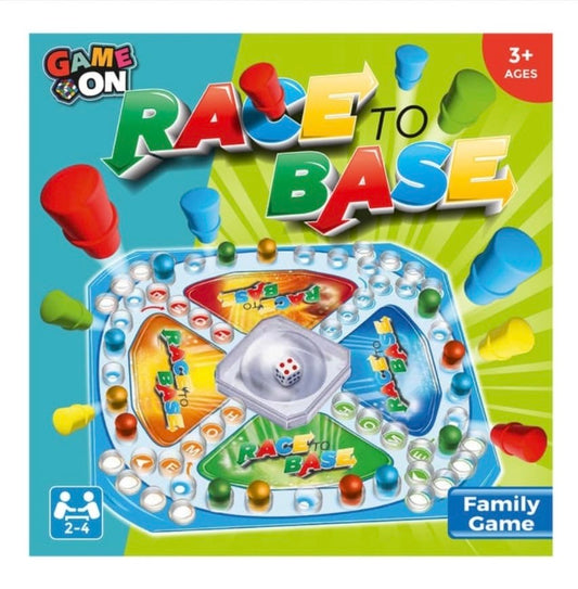 Game On | Race to Base | Family Board Game for 2-4 Players