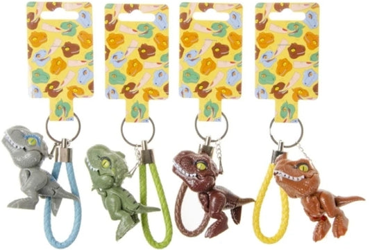 Dinosaur Keyring | 3D Figure Bag Charm | 4 Colours