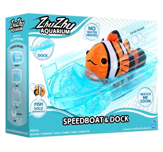 ZhuZhu Aquarium | Speed Boat & Dock | ZhuZhu Fish Accessory Set