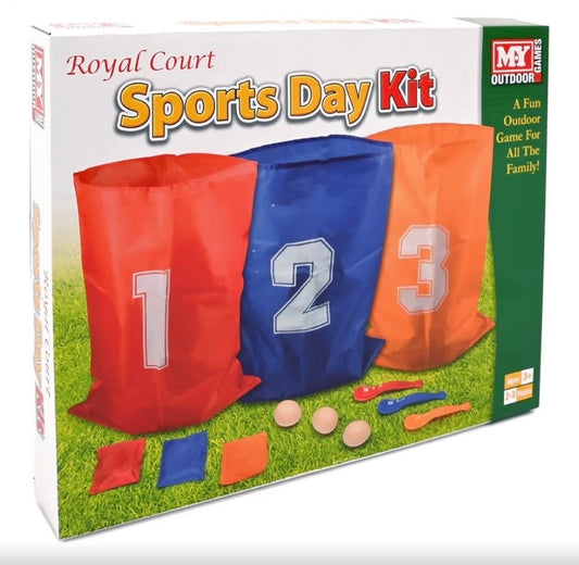 M.Y Games | Sports Day Kit | Sack Race, Egg & Spoon & Bean Bag Toss | Family Outdoor Game Set