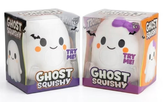 Jumbo Ghost Squishy | XL Air-Filled Stress Toy | Boy or Girl Ghost | Cute Halloween Gift