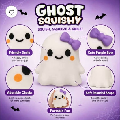 Jumbo Ghost Squishy | XL Air-Filled Stress Toy | Boy or Girl Ghost | Cute Halloween Gift