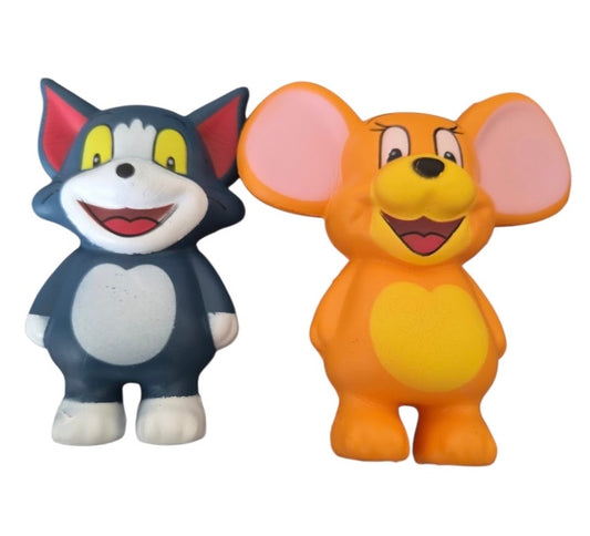 Tom & Jerry Squishy Toy Pack of 2 | Officially Licensed | Slow Rise Squishies | Kids Gift