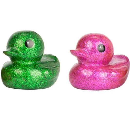 Diamond Duck Toy | Sparkly Gem Duck | Cute Kids Novelty Toy | Green & Pink