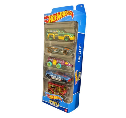 Hot Wheels City 5-Car Pack | Officially Licensed Die-Cast Vehicles | Kids Toy Cars