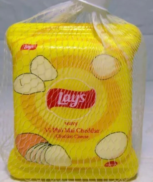 Lay's Cheddar Cheese Wavy Crisps Squishy | Novelty Food Squeeze Toy | Ages 3+