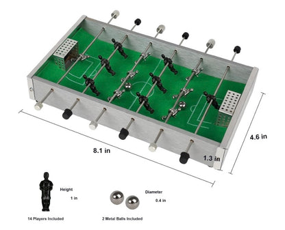 Desktop Football Table | Mini Foosball Game | 2-Player Table Top Game | Ages 6+