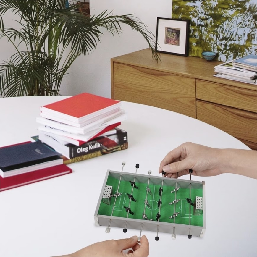 Desktop Football Table | Mini Foosball Game | 2-Player Table Top Game | Ages 6+
