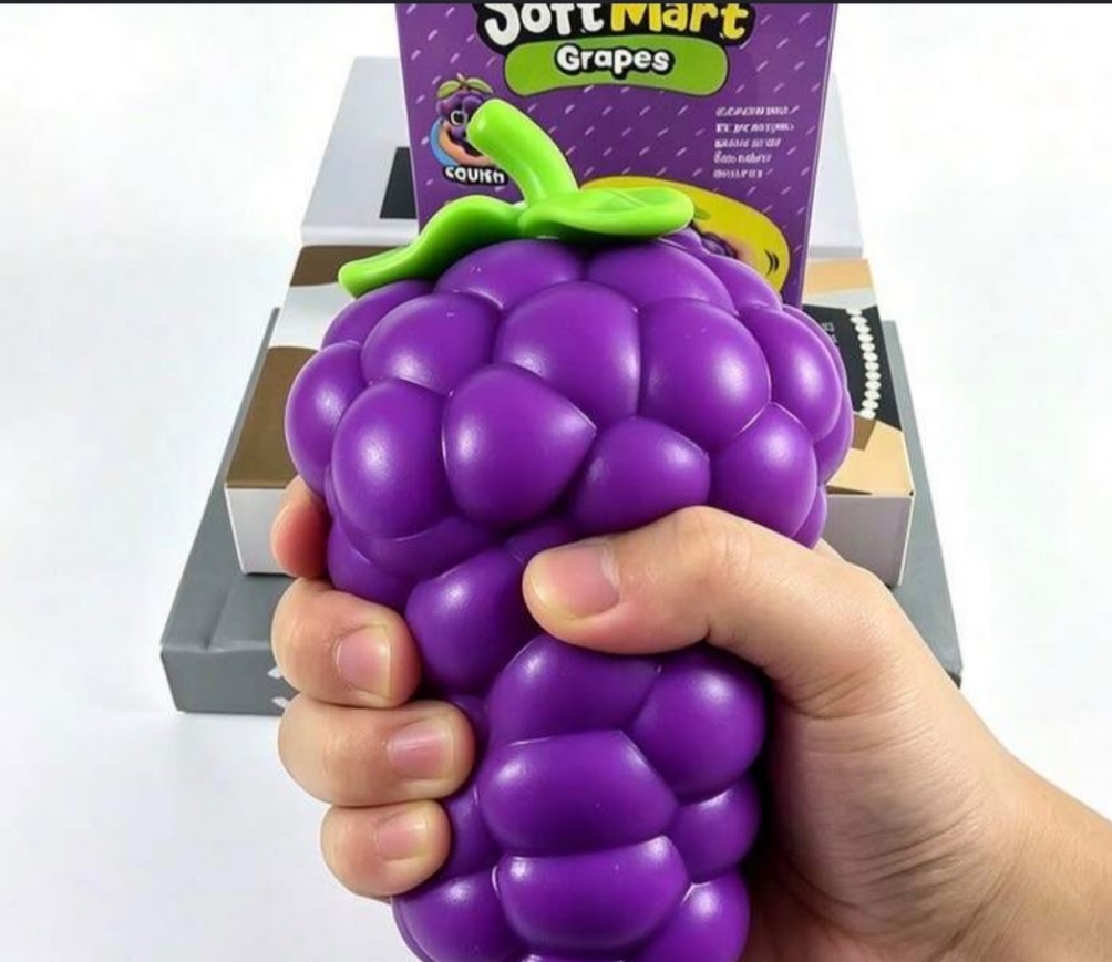 Jumbo Grape Squishy – Purple Squeeze Fidget Toy